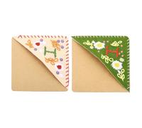 PATIKIL 2pcs Corner Bookmark, Letter Book Mark Personalized Embroidered Bookmark Cute Letter Book Mark Flower Felt Triangle for Reading Women Men Book Lovers Gift Teacher, Letter H
