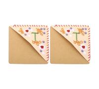 PATIKIL 2pcs Corner Bookmark, Letter Book Mark Personalized Embroidered Bookmark Cute Letter Book Mark Flower Felt Triangle for Reading Women Men Book Lovers Gift Teacher, Beige, Letter T