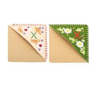 PATIKIL 2pcs Corner Bookmark, Letter Book Mark Personalized Embroidered Bookmark Cute Letter Book Mark Flower Felt Triangle for Reading Women Men Book Lovers Gift Teacher, Letter x