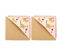 PATIKIL 2pcs Corner Bookmark, Letter Book Mark Personalized Embroidered Bookmark Cute Letter Book Mark Flower Felt Triangle for Reading Women Men Book Lovers Gift Teacher, Beige, Letter L