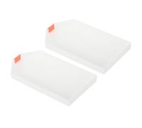 PATIKIL 2pcs diamond painted Tray, 16x9cm Diamond Art Trays Large Bead Rhinestone Sorting Tray Organizer Plate Craft Tool Rectangle with Slide Cover, White