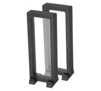 PATIKIL 2Pcs Floating Display Case, 7.1x0.2 Inch Plastic Challenge Coin Display Stand Holder Frames Transparent PE Jewelry Storage Box for Necklace Medal Medallion Stamps, Black