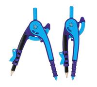 PATIKIL 2Pcs Geometry Compass, Geometric Compass with Pencil for Drawing Drafting Math Circle Marking Classroom Study Art Craft DIY Project Home Office, Blue Purple