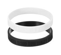 PATIKIL 2Pcs Greatness Is A Choice Motivational Wristbands, Personalized Bands with Text Silicone Wristbands Custom Rubber Bracelets for Fitness Workouts Exercise, Black/White