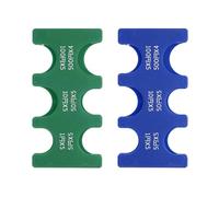 PATIKIL 2Pcs Japanese Coin Holder, Portable JPY Coin Organiser Dispenser Hard Case Storage 6 Slots, Great for Home, Office, Collection, Green,Blue