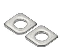 PATIKIL 2pcs M10 Beveled Square Washers, 10x22mm Missing Angle Square Beveled Washers Bearing Strut Plate Flat Spacer 304 Stainless Steel for Bolts Wedge Shim Leveling Fastener Nut Gasket
