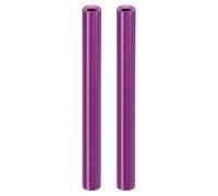 PATIKIL 2pcs M3 Metal Threaded Standoff Spacer Nuts, Round Aluminum Spacers Female Coupling Screws, 1/8" ID x 3/16" OD, Purple 3x5x55mm