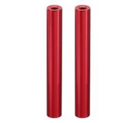 PATIKIL 2pcs M3 Metal Threaded Standoff Spacer Nuts, Round Aluminum Spacers Female Coupling Screws, 1/8" ID x 1/4" OD, Red 3x6x45mm