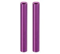 PATIKIL 2pcs M3 Metal Threaded Standoff Spacer Nuts, Round Aluminum Spacers Female Coupling Screws, 1/8" ID x 3/16" OD, Purple 3x5x40mm