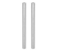 PATIKIL 2pcs M3 Metal Threaded Standoff Spacer Nuts, Round Aluminum Spacers Female Coupling Screws, 1/8" ID x 1/4" OD, Silver, (100mm L)