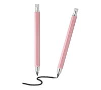 PATIKIL 2pcs Mechanical Pencil 5.6mm, Lead Pencils Mechanical Holder Large Automatic Metal Holder with Sharpener for Graphite Lead Pencil Drawing Art Sketching Woodworking, Pink