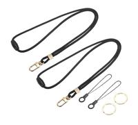 PATIKIL 2Pcs Neck Lanyard Strap for Keys ID Badges Holder Long Keychain Lanyard Black