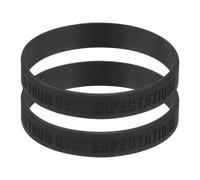 PATIKIL 2Pcs Nothing Impossible Motivational Wristbands, Personalized Bands with Text Silicone Wristbands Custom Rubber Bracelets for for Fitness Workouts Exercise Basketball, Black