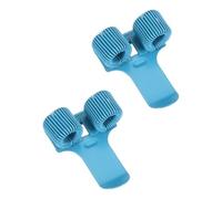 PATIKIL 2Pcs Pen Clip, 2 Holes Pen Holder Clip Metal Portable Spring Loop Organizer Universal for Notebook Journal Highlighter Office Business Pocket Clipboard Whiteboard, Blue