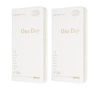 PATIKIL 2Pcs Planner Notebook, 7 x 3.8 96 Sheets Undated Daily Planner Pocket to Do List Daily Weekly Goals Notebook for Office Home Study Work Time Management Habit Tracker, White