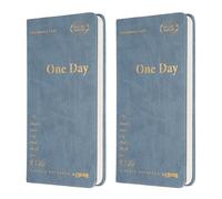 PATIKIL 2Pcs Planner Notebook, 7 x 3.8" 96 Sheets Undated Daily Planner Pocket to Do List Daily Weekly Goals Notebook for Office Home Study Work Time Management Habit Tracker, Blue