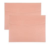 PATIKIL 2Pcs PU Leather A4 File Folder, Document Holder Envelope Waterproof Napa Texture Filing Organizer Portfolio Folder Case with Magnetic Snap Closure for Home Office, Pink