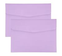 PATIKIL 2Pcs PU Leather A4 File Folder, Document Holder Envelope Waterproof Napa Texture Filing Organizer Portfolio Folder Case with Magnetic Snap Closure for Home Office, Purple