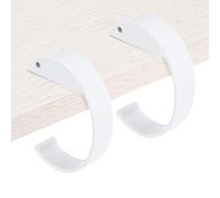 PATIKIL 2Pcs Purse Hook for Table, C-Shaped Purse Hanger for Desk Portable Nail Free Heavy Duty Under Desk Handbag Holder Backpack Headphone Small Hook, White