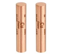 PATIKIL 2Pcs Red Copper Stick, 0.4x2" Cu Density Stick High Density Element Rod Unique Metal Round Periodic Table of Elements Collections Lab Experiment Teacher Scientific Classes