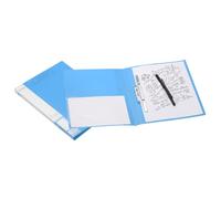 PATIKIL 2pcs Ringless-Binder, A4 Binder Folders Punchless Clamp Padfolio Clipboard Clip Folder Foldable Plastic Document Binders Metal Clips for File Office Supplies, ADM95090, Blue