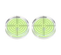 PATIKIL 2pcs Round Bubble Level 40x10mm Mini Circular Bullseye Spirit Levels Measuring Layout Tools for Leveling Camera Tripod Telescope Workshop Turntable Pictures Frame, Green