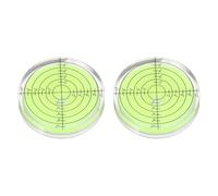PATIKIL 2pcs Round Bubble Level 50x10mm Mini Circular Bullseye Spirit Levels Measuring Layout Tools for Leveling Camera Tripod Telescope Workshop Turntable Pictures Frame, Green