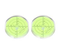 PATIKIL 2pcs Round Bubble Level 60x12mm Mini Circular Bullseye Spirit Levels Measuring Layout Tools for Leveling Camera Tripod Telescope Workshop Turntable Pictures Frame, Green