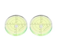 PATIKIL 2pcs Round Bubble Level 66x10mm Mini Circular Bullseye Spirit Levels Measuring Layout Tools for Leveling Camera Tripod Telescope Workshop Turntable Pictures Frame, Green