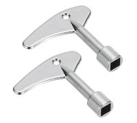 PATIKIL 2pcs Square Spanner Key, Square Utility Service Keys Socket Universal Lock Keys for Gas Electric Elevator Lift Door Lock