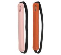 PATIKIL 2Pcs Stylus Holder for Tablet, Universal Pen Sleeve Retractable Stylus Pen Holder Elastic Pencil Pocket Case Protective Pouch for Tablet Case Notebook, Orange/Pink