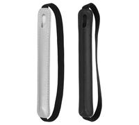 PATIKIL 2Pcs Stylus Holder for Tablet, Universal Pen Sleeve Retractable Stylus Pen Holder Elastic Pencil Pocket Case Protective Pouch for Tablet Case Notebook, Black/Silver