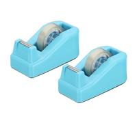 PATIKIL 2pcs Tape Dispenser Desk, Small Tape Dispenser Cute Desktop Dispenser Holder for Tape Office Desktop, Light Blue