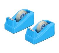 PATIKIL 2pcs Tape Dispenser Desk, Small Tape Dispenser Cute Desktop Dispenser Holder for Tape Office Desktop, Blue