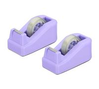 PATIKIL 2pcs Tape Dispenser Desk, Small Tape Dispenser Cute Desktop Dispenser Holder for Tape Office Desktop, Purple
