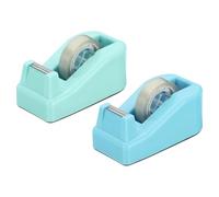 PATIKIL 2pcs Tape Dispenser Desk, Small Tape Dispenser Cute Desktop Dispenser Holder for Tape Office Desktop, Light Blue Tone