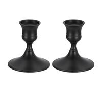 PATIKIL 2pcs Taper Candle Holders, Candle Holder Stand Metal Candle Holder Stick Candle for Table Centerpiece Decor Wedding Dinner Party, Black