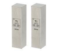 PATIKIL 2Pcs Titanium Cube, 0.5x0.5x2" Ti Density Stick High Density Element Rod Unique Metal Cube Periodic Table of Elements Collections Lab Experiment Teacher Scientific Classes