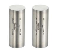 PATIKIL 2Pcs Titanium Stick, 0.8x2" Ti Density Stick High Density Element Rod Unique Metal Round Periodic Table of Elements Collections Lab Experiment Teacher Scientific Classes