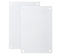 PATIKIL 2Pcs White Blank Metal Sign 11.8x7.9" Blank Aluminum Signs Write-On