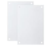 PATIKIL 2Pcs White Blank Metal Sign 5.9x3.9" Blank Aluminum Signs Write-On