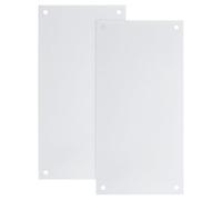 PATIKIL 2Pcs White Blank Metal Sign 7.9x3.9" Blank Aluminum Signs Write-On