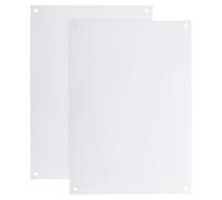 PATIKIL 2Pcs White Blank Metal Sign 9.8x6.9" Blank Aluminum Signs Write-On