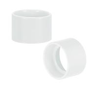 PATIKIL 2pcs White Metal Socket Ring, 2.1 Inch Diameter, 1.38 Inch Height, Suitable for 1-1/2 Inch Threaded Medium Ceramic Socket, Rust Resistant, Minimalist Style, Secures Lampshades and Light Covers