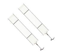 PATIKIL 2Pcs White Silk & Half Raw Ripe Xuan Paper Hanging Scrolls, 41x6 Inch (L*W), 21x6 Inch Paper Size, Decorative Hanging, Calligraphy, Painting