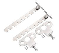 PATIKIL 2PCS Window Restrictor Latch 42mm x 166mm, Big Hole Limit Stay Adjustable Casement Stainless Steel Security Lock Safety Locks with 7 Slots for Inward Opening Window