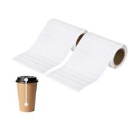 PATIKIL 2Rolls Total 1000Pcs Tamper Evident Tape, 3.9 x 0.5Inch Tamper Proof Stickers Decals Evident Blank Tape Resistant Stickers for Food Drink Packaging Sealing Shipping Supply, White