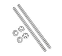 PATIKIL 2Set M12 x 1.75mm Fully Threaded Rods 8 Inch/200mm, 304 Stainless Steel All Threaded Rod Metric Right Hand Threads with 4Pcs Flange Hexagon Nut for Clamps Hangers U-Bolt