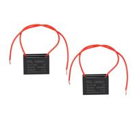 PATIKIL 2uF 450V CBB61 Capacitor, 2Pcs Ceiling Fan Capacitor, Black