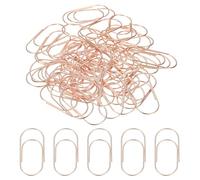 PATIKIL 2x1 Inch Large Paper Clip, 50 Pcs Metal Paper Clip Wide Rust-Proof Strong Durable Bulk for Office Supplies Document Organization Binder Bookmarks Planner, Rose Gold